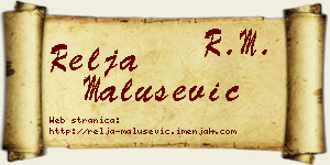 Relja Malušević vizit kartica
